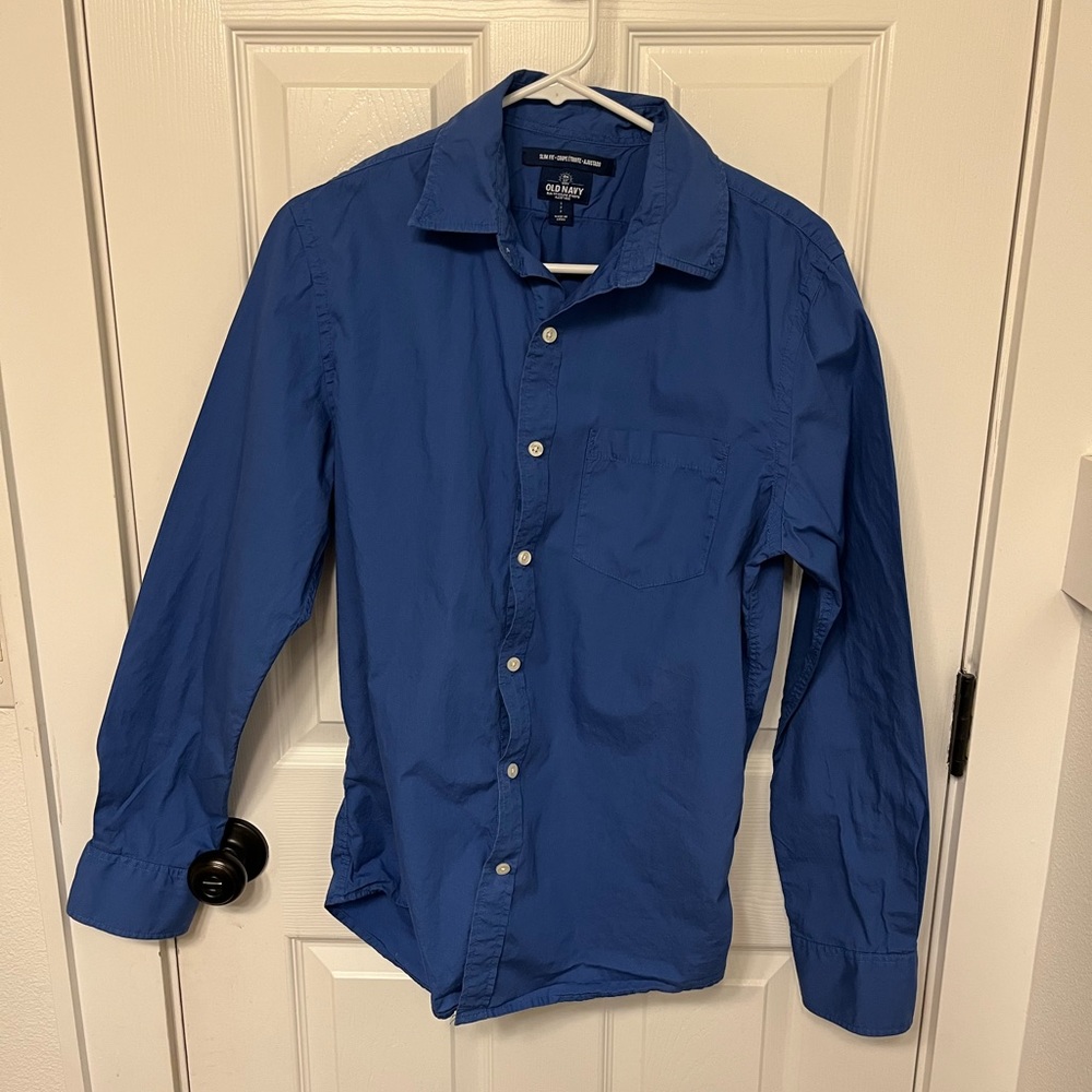 Mens blue dress shirt size small